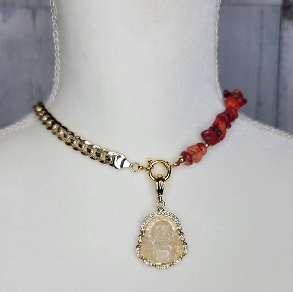Handmade jewelry,  budda necklace. - Picture 3 of 11